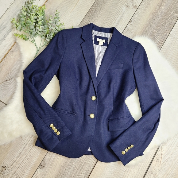 J.Crew Navy Blue Schoolboy Blazer - Picture 2 of 12